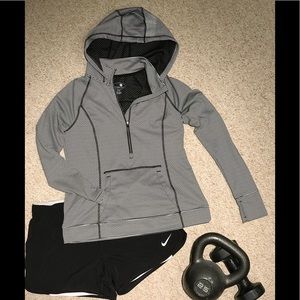 Tangerine Women’s Athletic 1/2 Zip Hooded Pullover